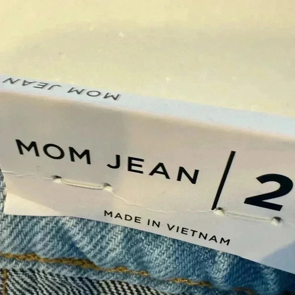 PACSUN two tone denim mom jeans high rise boot cut size 25 NEW - Picture 6 of 11